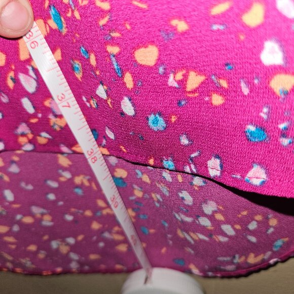 Apt. 9 Pink Confetti Sleeveless High/Low Dress XL with Pockets - Picture 6 of 7